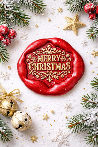 PRAG New Year's Themed Embossed Adhesive Seal Candle