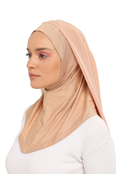 Altobeh Έτοιμο Luxury Practical Hijab Chiffon Shawl Σκούρο Μπεζ