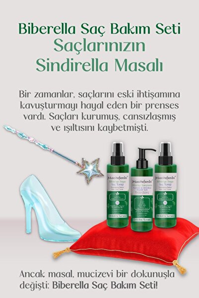 Mecitefendi Biberiye Saç Bakım Seti Biberella - Biberiye Suyu Saç Toniği (2 ADET) Biberiye Şampuan 150 ml
