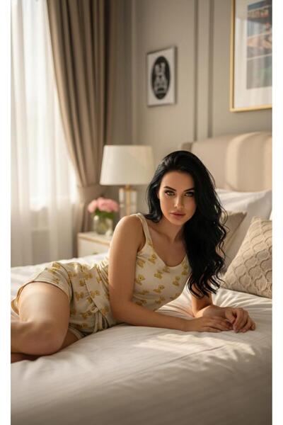 WİYONA Γυναικείο Σετ Πιτζάμες με σορτς με σχέδιο