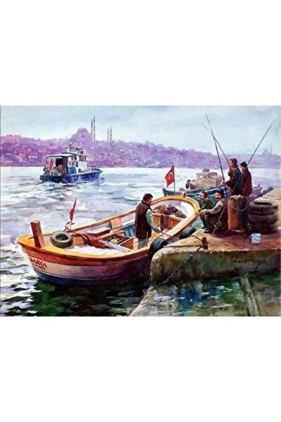 wombhobby Boğazdaki Sandal Sayılarla Boyama Seti 80x100 Cm Çerçevesiz RULO ( ...