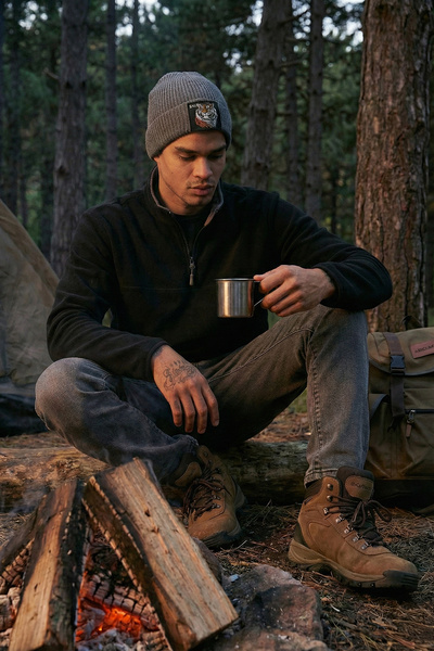 Buratti ملابس رجالية من الصوف مبطن بالصوف مقاومة للبرودة ياقة مرتفعة متوسطة ا...