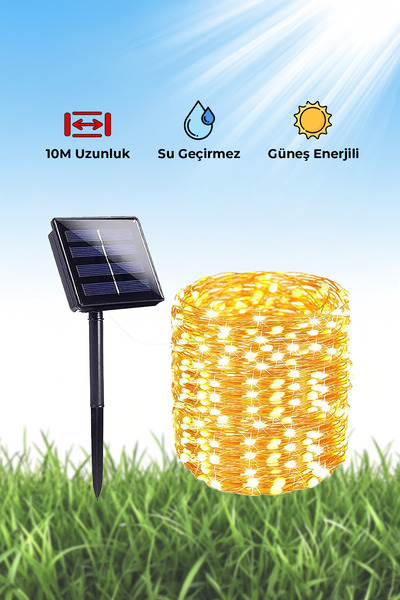 Bood 100 Led Solar Enerjili Peri Led Işık Güneş Enerjili