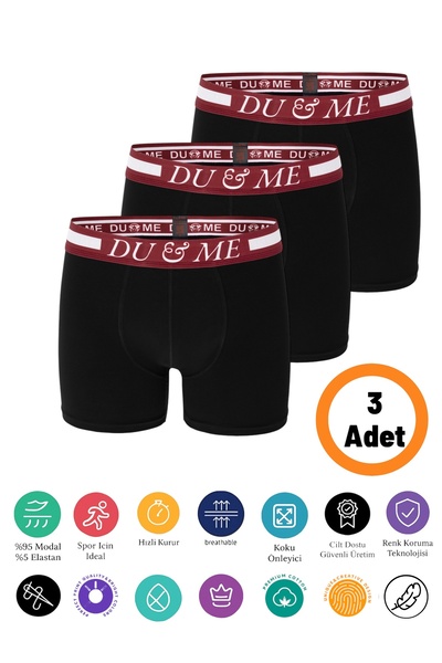 DU&ME Boxer pentru bărbați din bumbac flexibil Lycra cu cutie de lux (dimensi...