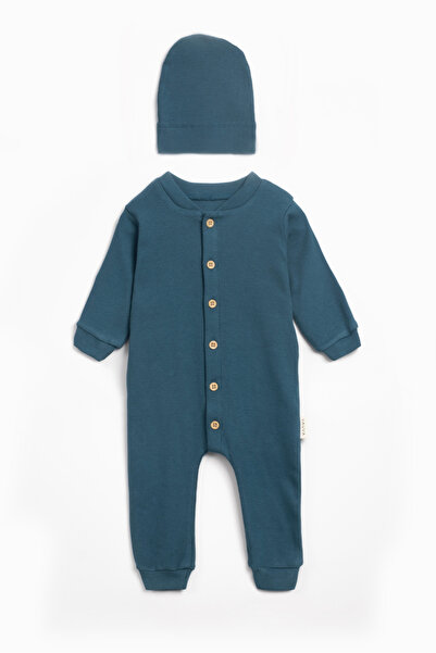 Vauva Baby Girl Boy Romper Long Sleeve Beret Embroidered Ribbed Knit Rompers