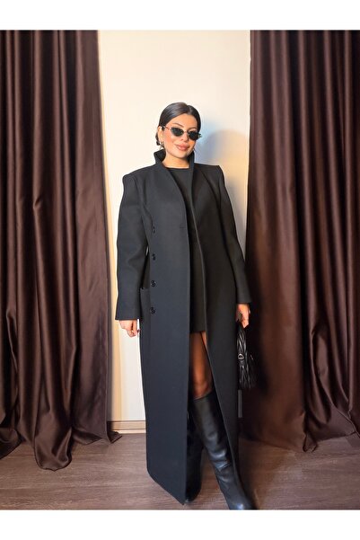 LOISY معطف نسائي مطرز بـ حشوة كتف قطعة يُلبس فوق الخصر