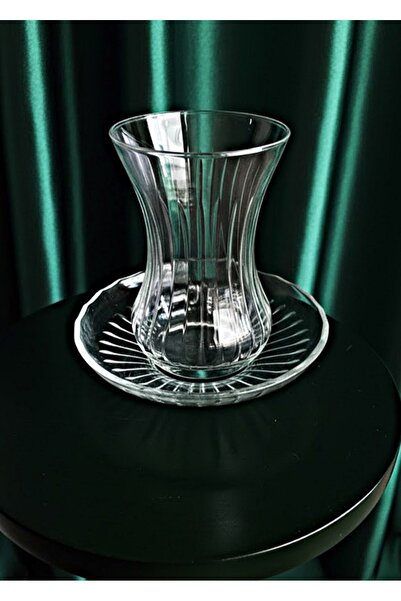 DECOSTYLE 6 Kişilik İNCE BEL DEKORLU  Çay takımıı 125 Cc