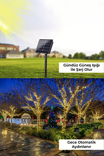 Bood 100 Led Solar Enerjili Peri Led Işık Güneş Enerjili