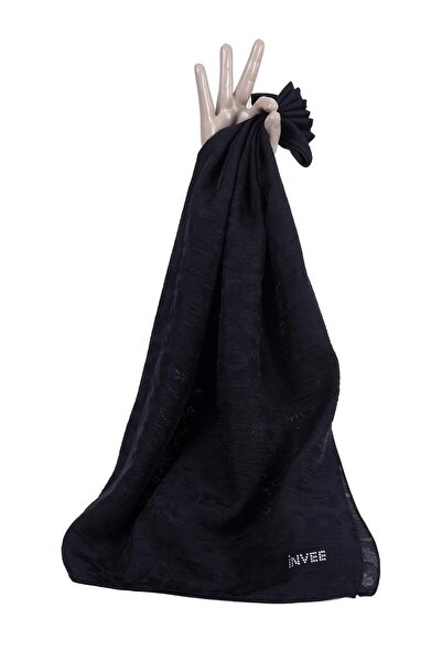 Invee Eșarfă pătrată cu leopard NEGRU 1347