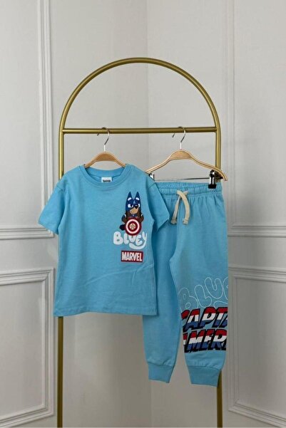 2Baby2mom طقم بدلة رياضية كابتن بلو