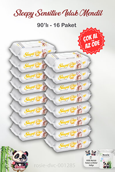 Sleepy 16 AL 14 ÖDE Sleepy Sensitive Islak Mendil 90'lı ve ROSIE