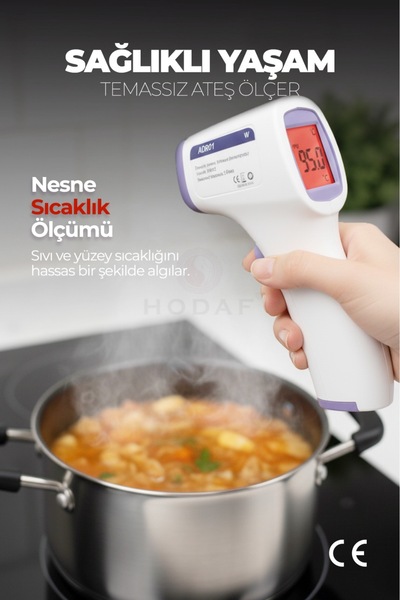 Sağlıklı Yaşam Dijital Temassız Ateş Ölçer Alından Vucut Termometre