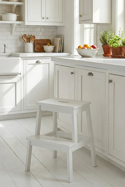 VİLİNZE Merdivo Basamaklı Ahşap Tabure