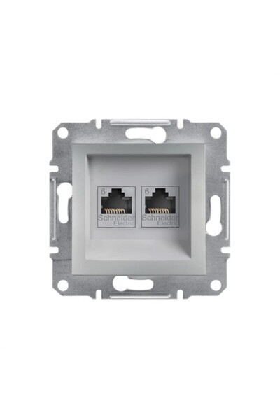 Schneider Electric Schneider Asfora Plus Alüminyum Tekli RJ45 Boş Data Prizi ...
