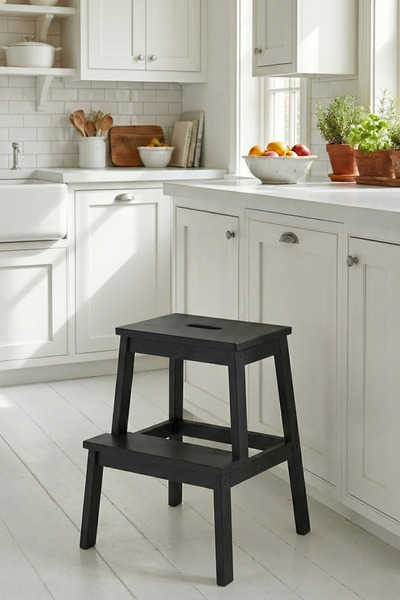 VİLİNZE Merdivo Basamaklı Ahşap Tabure