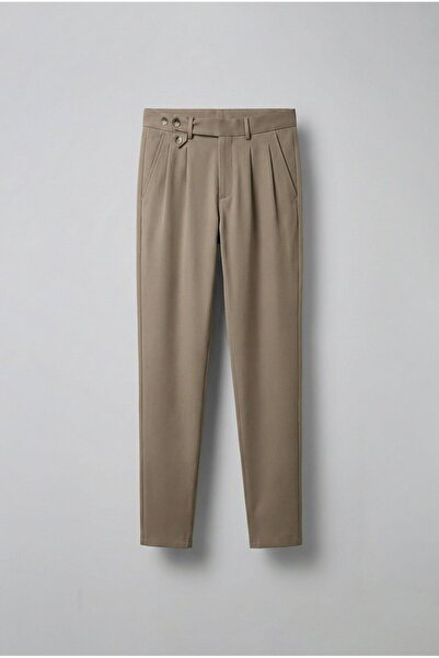 ablukaonline Pantaloni bărbați din nurcă - țesătură plisată