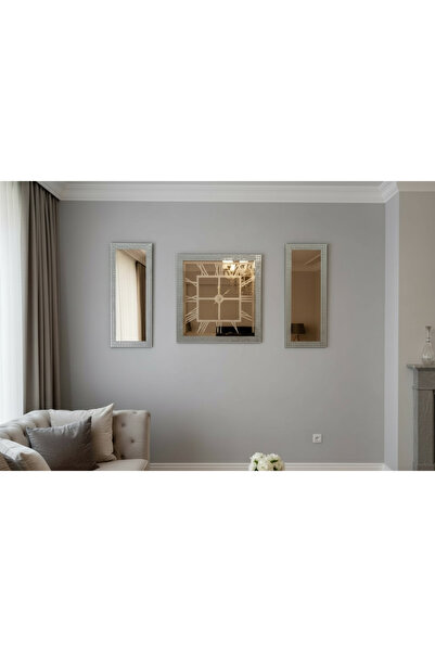 Amisos Dekor Kristal Taşlı 3’lü Saat Takımı Gold Renk – Dekoratif Duvar Saati Seti