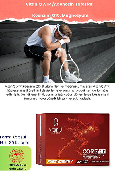 VITANIQ Core Atp (30 KAPSÜL) – Fiziksel Ve Zihinsel Performans Için Gelişmiş ...