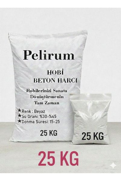 Pelirum Hızlı Donan Biblo Hobi Harcı Tozu Güçlü Hobi Biblo Mumluk Vazo Kalıp Döküm tozu 25 Kg
