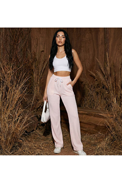 Miyalon Жіночі спортивні штани з еластичним поясом, широкими штанинами та смужками – літні, зручні та стильні