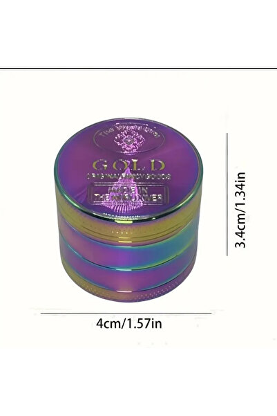 REKS Gold Altın Renkli Baharat Öğütücü 4 Katmanlı Metal Gırgır Pratik Göz Akl...