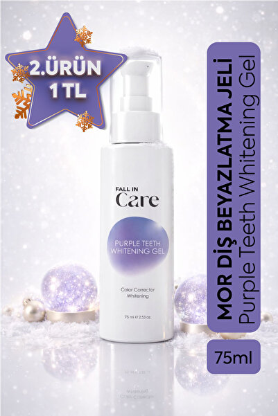 FALL IN CARE Mor Diş Beyazlatıcı Jel, Anında Beyazlatma Etkili Diş Beyazlatma Jeli 75 ml