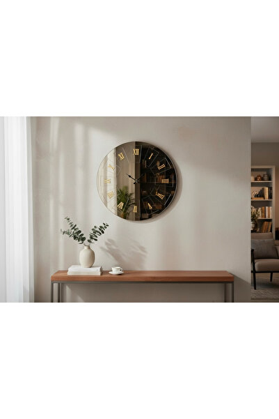Amisos Dekor 70 cm Çapında Yuvarlak Aynalı Dekoratif Duvar Saati – Modern ve ...