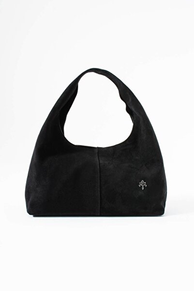 SEÇ KUNDURA Clk Zd359 Women's Shoulder Bag Black Suede