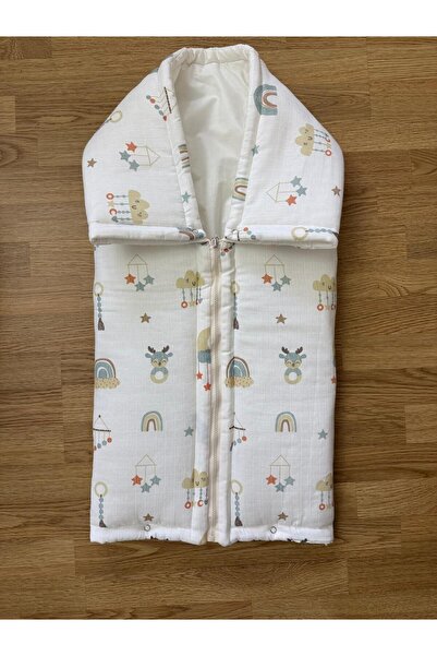 Abelia Baby Organik Pamuklu Müslin Fermuarlı Bebek Battaniyesi/Uyku Tulumu