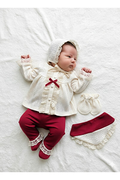 GizaKids طقم ملابس للأطفال حديثي الولادة مكون من 5 قطع مصنوع من القطن 100٪ للخروج من المستشفى / طقم زي طبي / ملابس مولود جديد