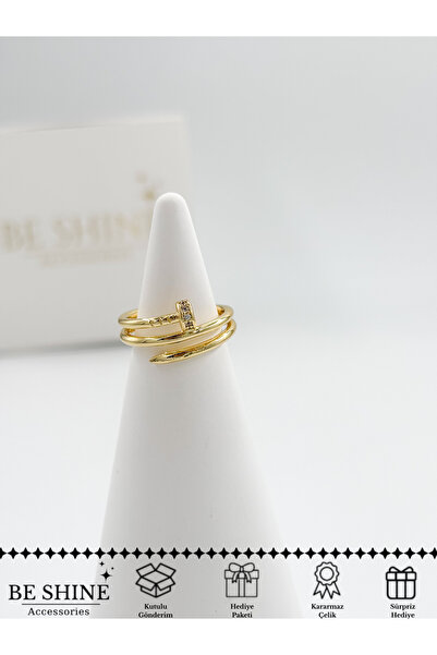 Be shine accessories VİP Ayarlanabilir Çivi Yüzük
