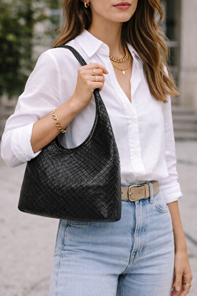 HBS CASUAL HASIR DESENLİ OMUZ ÇANTASI 1206