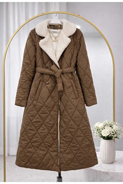 MODA VEDAT Coat with Pockets and Plush Lining Inside