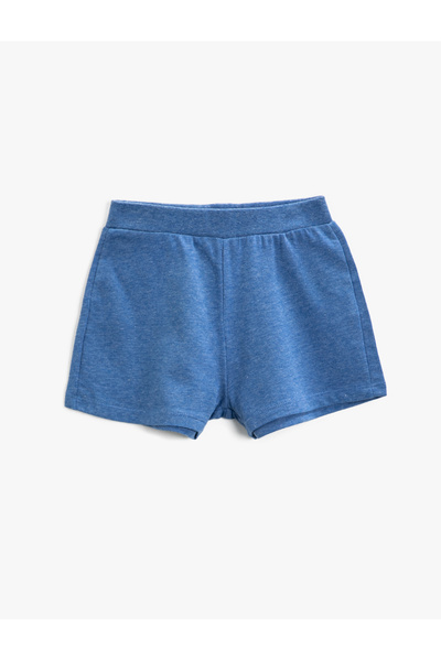 Koton Unisex Çocuk Mavi Pamuklu Şort