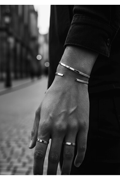 Ricco Jewellery 925 Ayar Gümüş Old Money Ayarlanabilir Alyans Yüzük