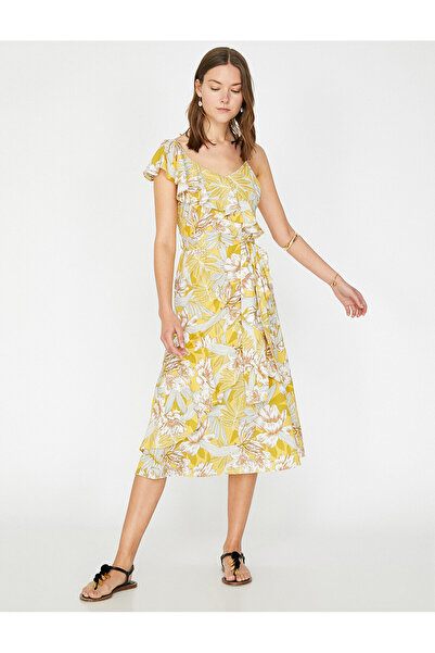 Koton Midi-Kleid mit Blumenmuster