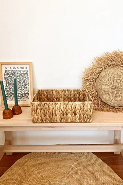 KaiHome Плетений прямокутний кошик для водяних лілій - багатофункціональний органайзер