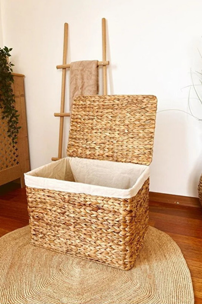 KaiHome 50x37x34cm Model coș din răchită - Organizator/Coș de rufe