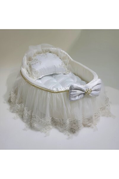 JULYA KİDS Dantelli Luxury Baby Bed Silver – Royal Design