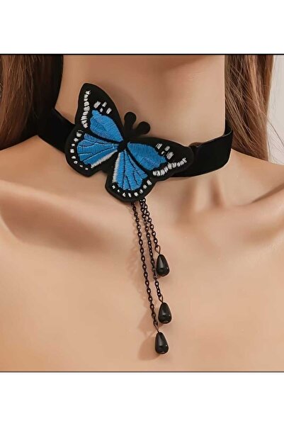 modares Vintage Siyah Dantel Gotik Kolye - Choker Kolye Ayarlanabilir Zincir ...