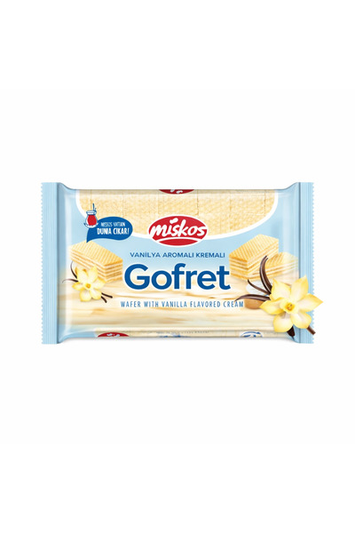MİSKOS HELVA Gofret  (vanilyalı) 200gr 15 Adet