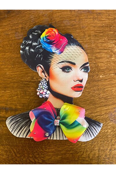 Gönülden Tasarım 19X19x14 cm 3D reljefni šareni grb devojke