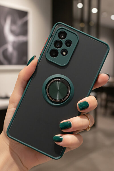 Hatreds Samsung Galaxy A13 4G İçin Kamera Korumalı Yüzüklü Kılıf - Leke Tutma...