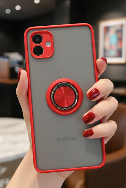 Hatreds Samsung Galaxy A04 İçin Kamera Korumalı Yüzüklü Kılıf - Leke Tutmaz M...