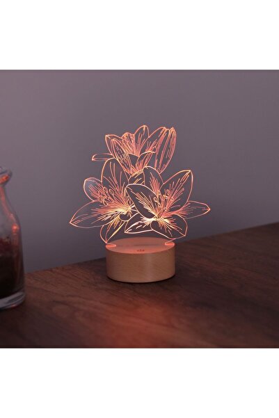 BY-LAMP Lilyum Çiçeği Led Masa Lambası | ByLamp