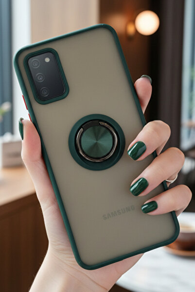 Hatreds حافظة لهاتف سامسونج جالاكسي A02S مع حلقة حماية للكاميرا - مقاومة للبق...