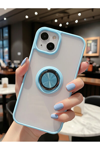 Hatreds iPhone 15 İçin Kamera Korumalı Yüzüklü Kılıf - Leke Tutmaz Mat ve Day...
