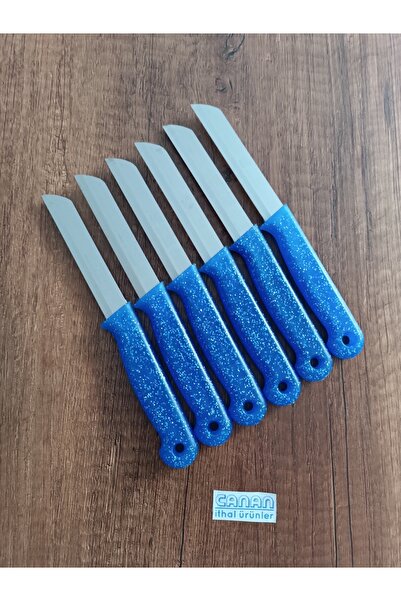 Solingen Orijinal 6’lı Tırtıksız Mavi Simli Meyve Ve Sebze Bıçağı