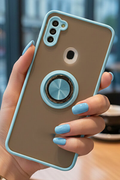 Hatreds Samsung Galaxy A11 İçin Kamera Korumalı Yüzüklü Kılıf - Leke Tutmaz M...