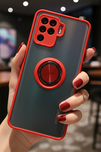 Hatreds Oppo Reno 5 Lite İçin Kamera Korumalı Yüzüklü Kılıf - Leke Tutmaz Mat...